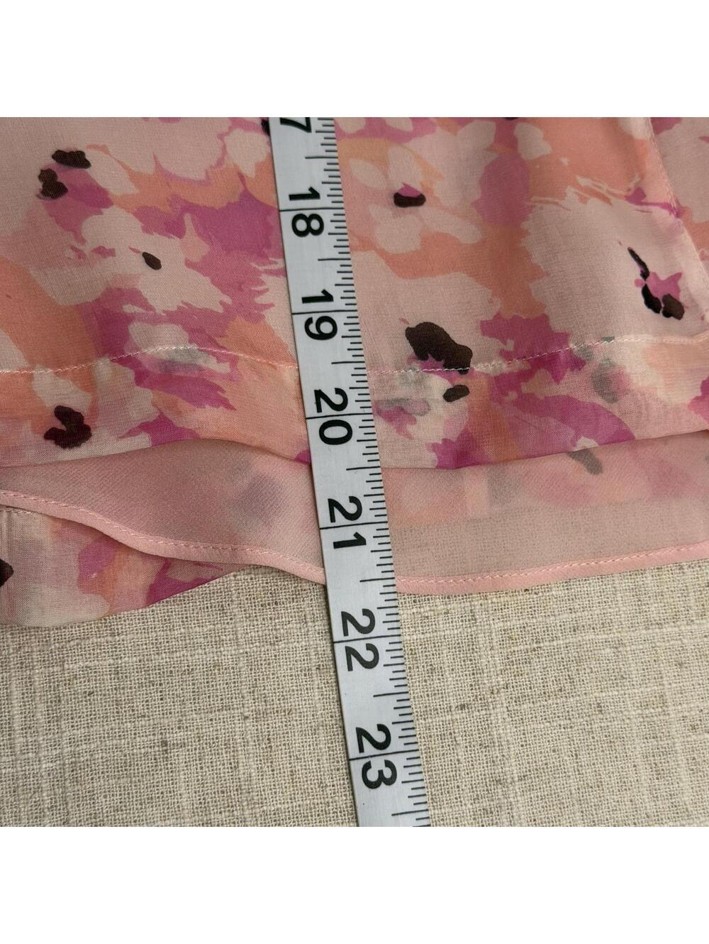 Sigrid Olsen Pink Floral Sleeveless Chiffon Blouse Top Women's Size 12 NWT - Picture 2 of 6